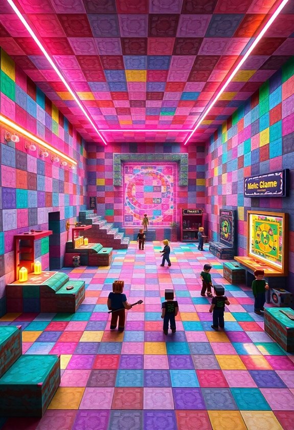 Minecraft Room Designs:Colorful Game Rooms