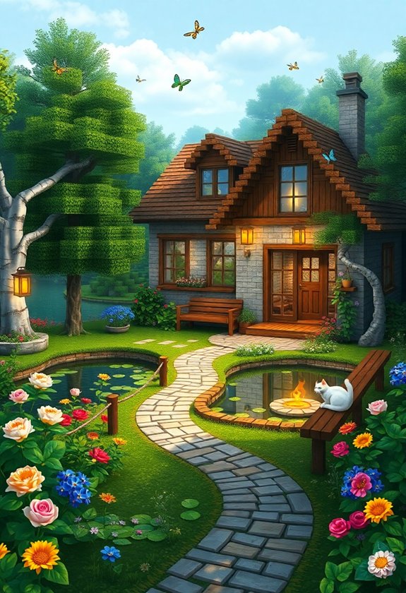 Cute Minecraft Cottage Ideas: Garden Cottage Design