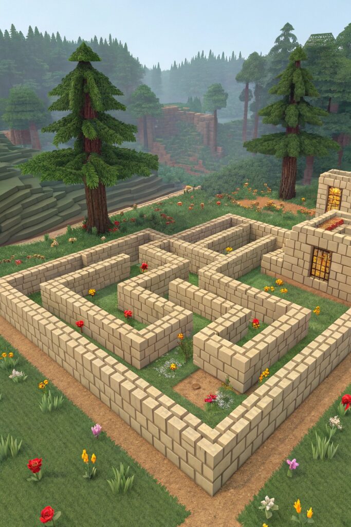 Minecraft Maze Pattern