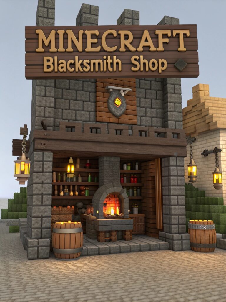 create a minecraft style build using only in game 1 17