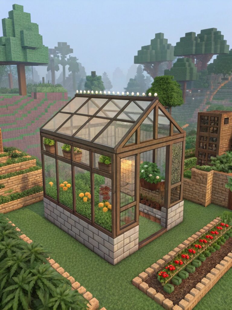 create a minecraft style build using only in game 1 19