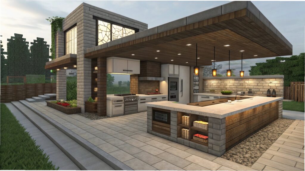Modern Minecraft Kitchen Designs