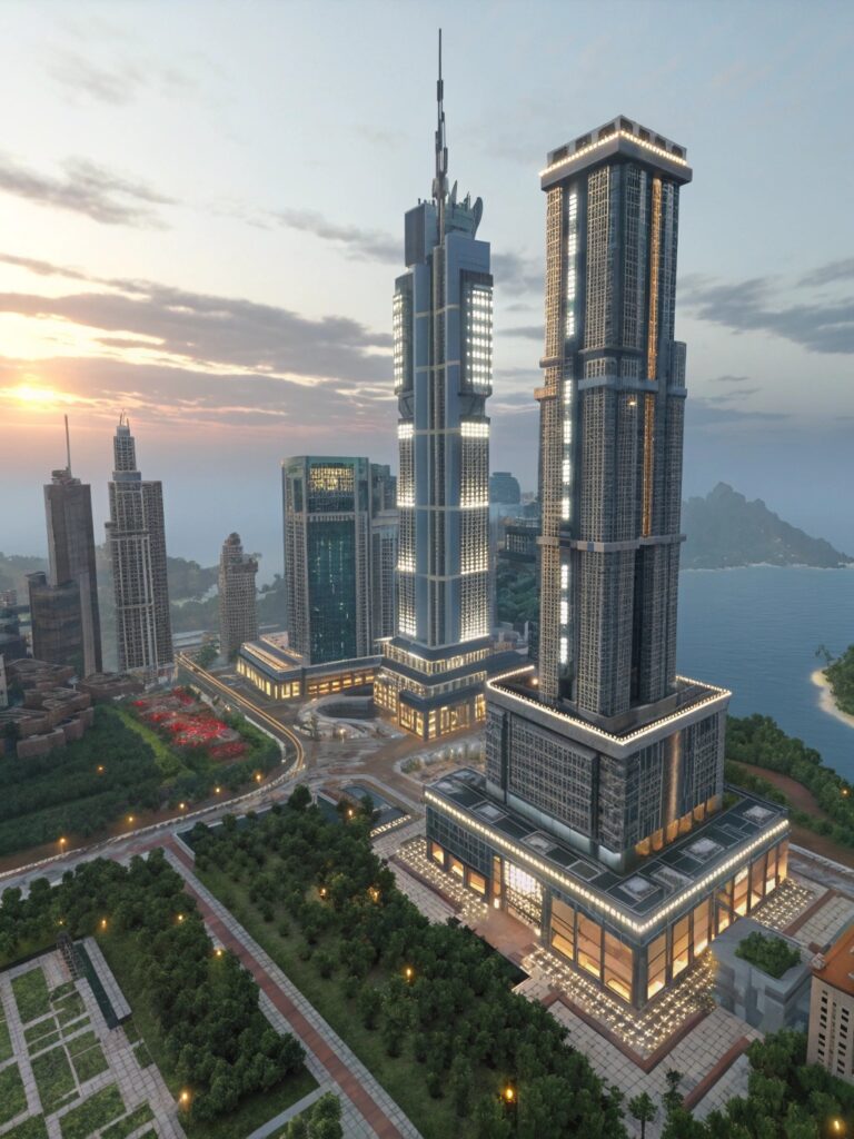 Minecraft Kingdom Builds: Modern City Design