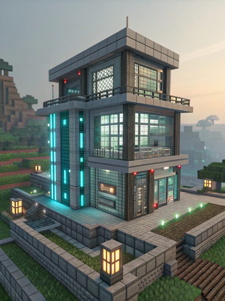 Minecraft Kingdom Builds: Futuristic Base Design
