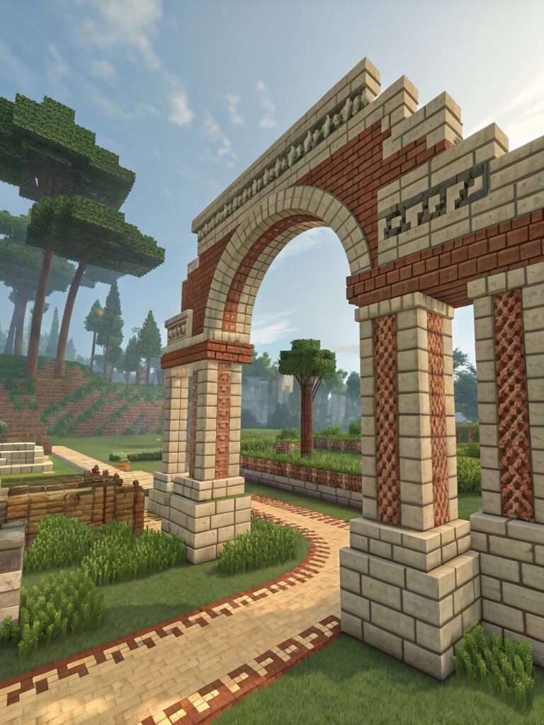 Minecraft Archway Designs: Brick Arch Patterns