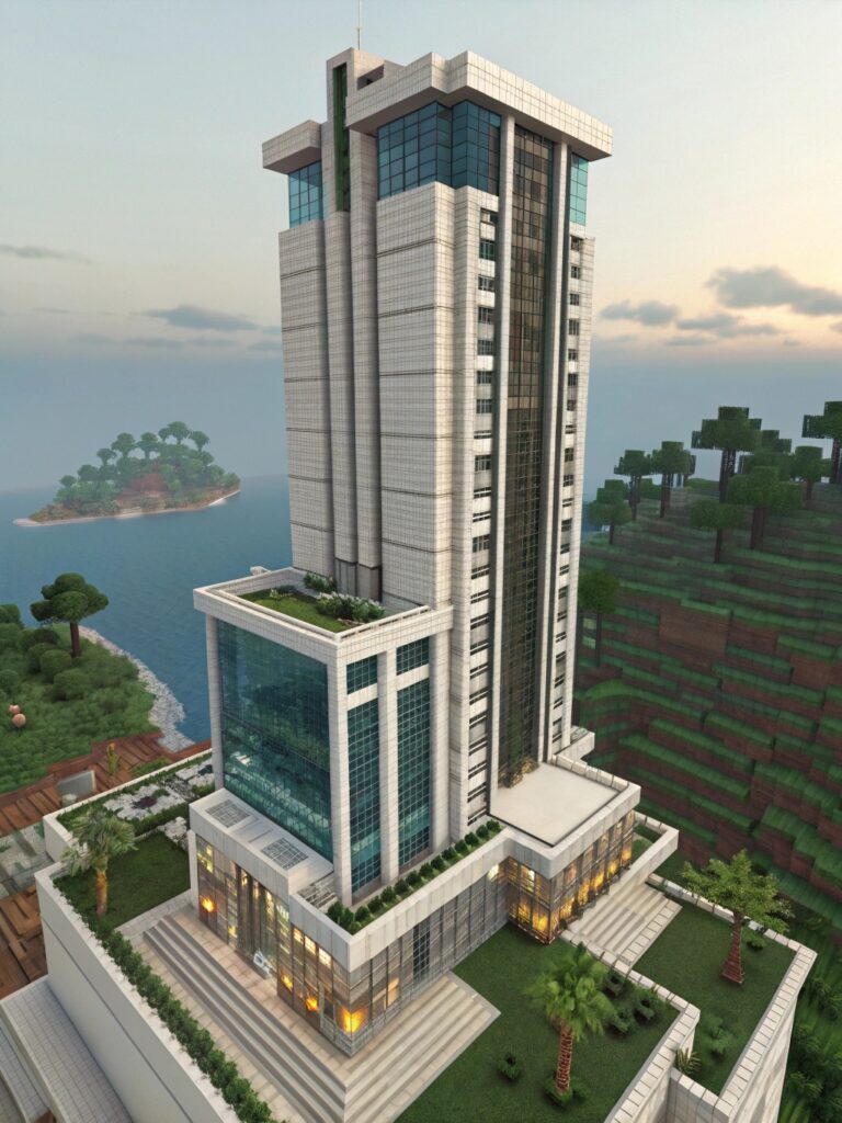 Minecraft Tower Designs : ModernSkyscraperDesign