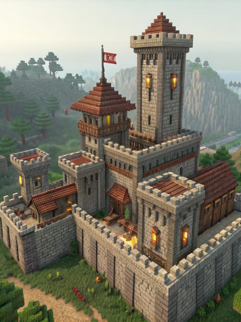 Minecraft Castle Blueprints: Medieval Fortress Designs