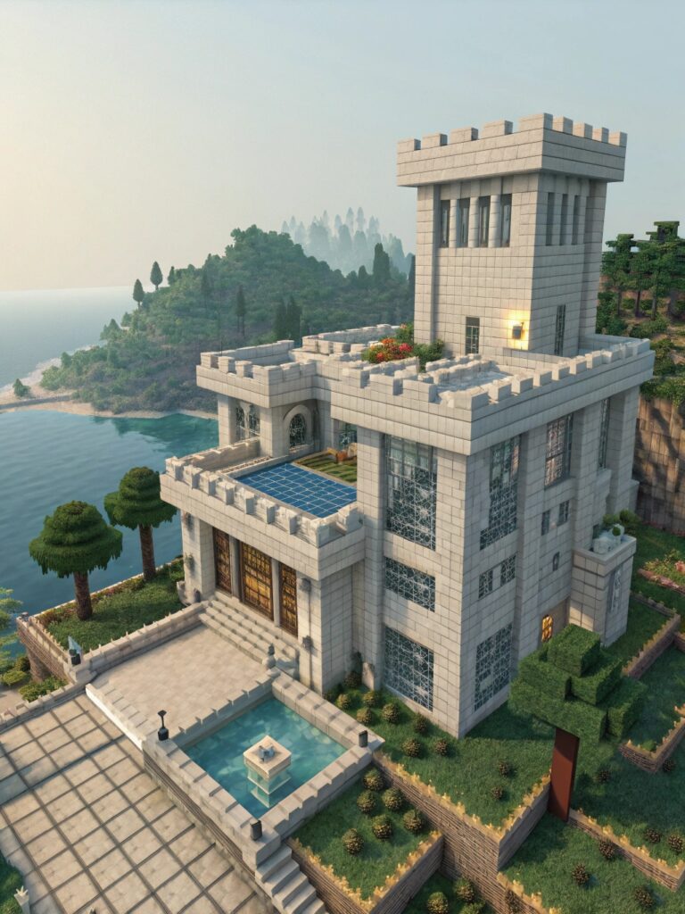Minecraft Castle Blueprints: Modern Castle Architecture