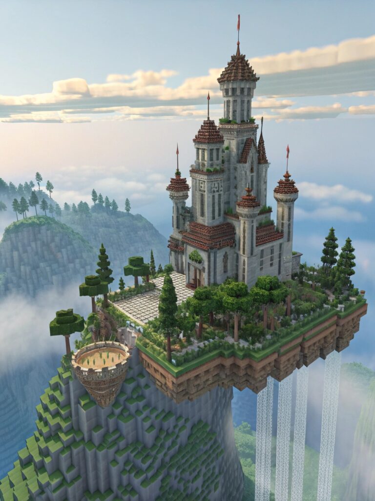 Whimsical Minecraft Houses:The Floating Castle