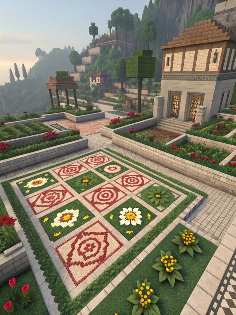 Minecraft Garden Designs: Modern Floral Patterns