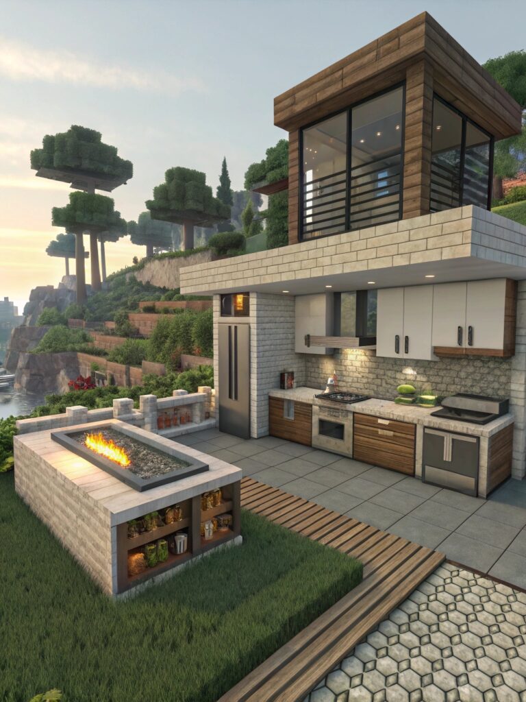 Minecraft Kitchen Ideas: Modern Minecraft Kitchen Designs