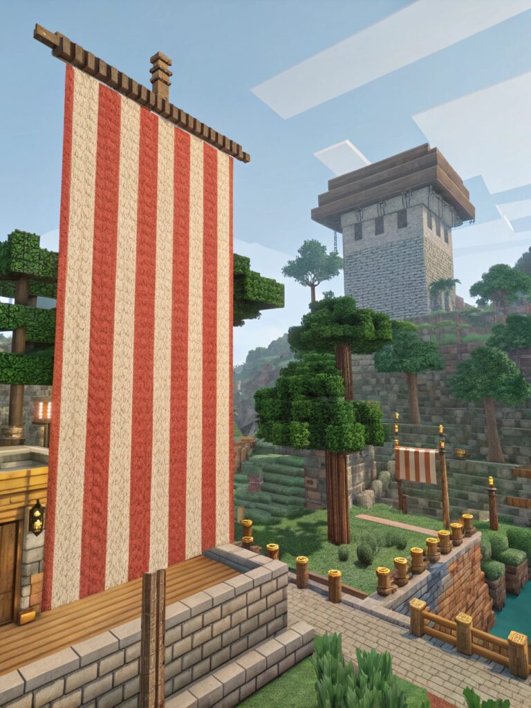 Minecraft Banner Designs: Simple Striped Banners