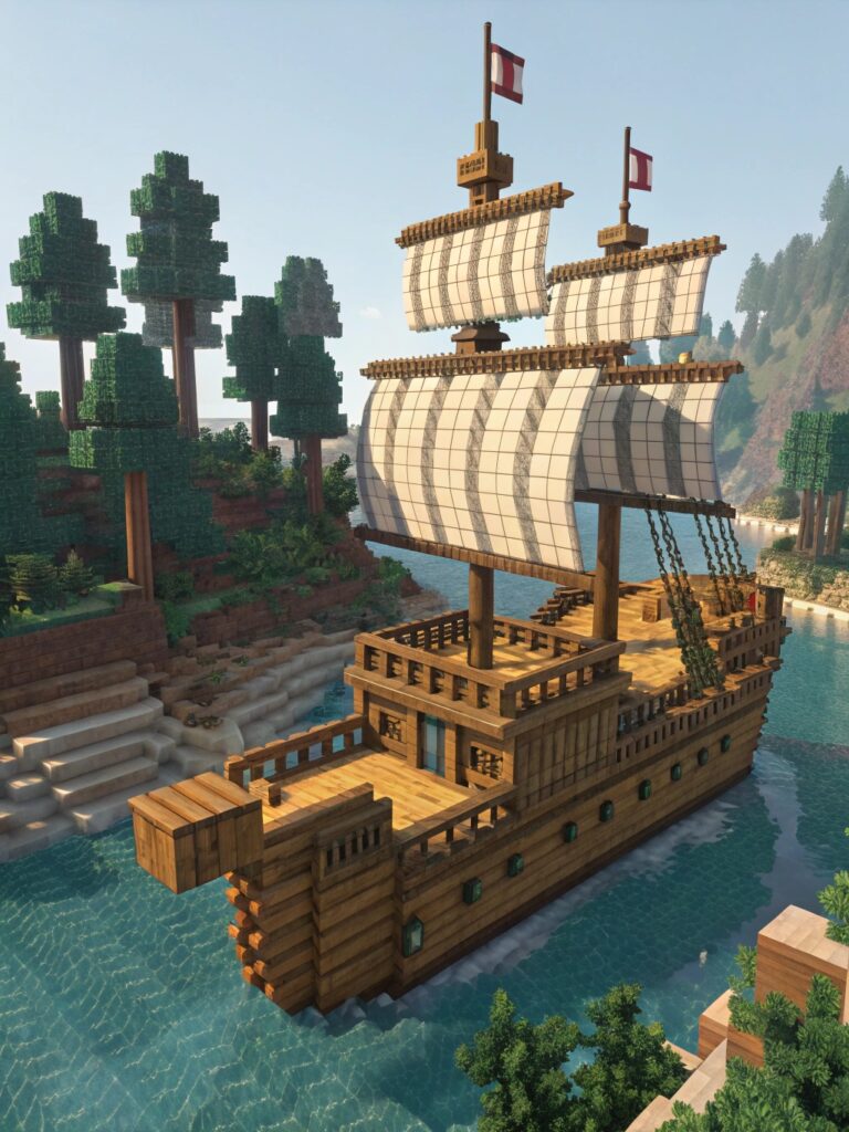 Minecraft Build Ideas :
Pirate Ship Construction