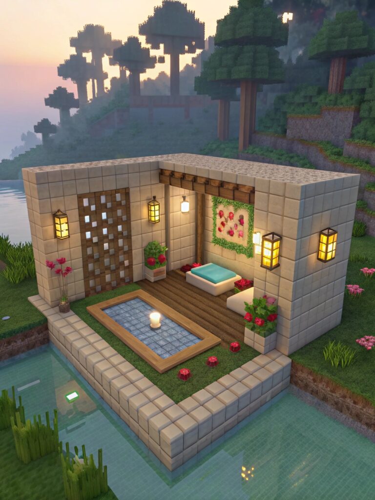 Minecraft Room Designs: Peaceful Meditation Rooms