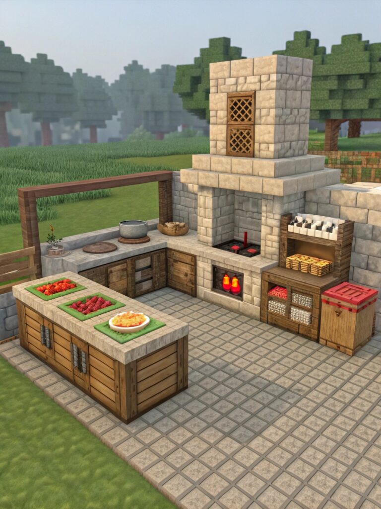 Minecraft House Interior Ideas : Designing a Functional Kitchen