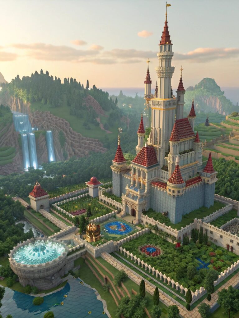 Minecraft Kingdom Builds: Magical Kingdom Build