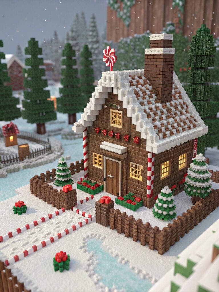 Whimsical Minecraft Houses: Gingerbread House Wonderland