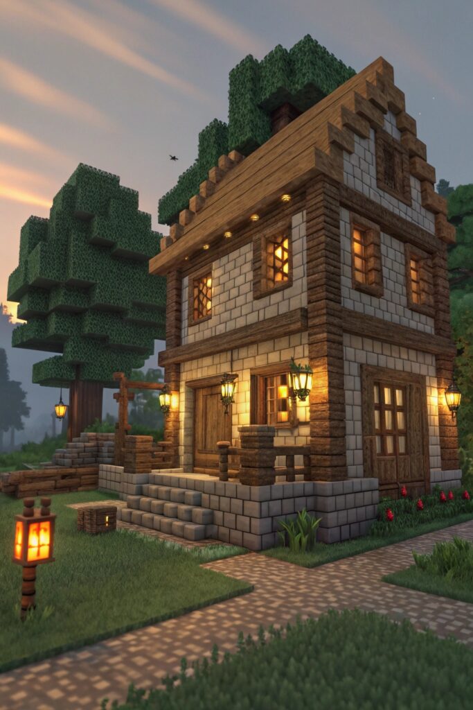 Minecraft House Interior Ideas : Adding Ambient Lighting Effects