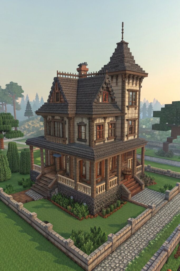 Minecraft House Templates: Victorian House Template