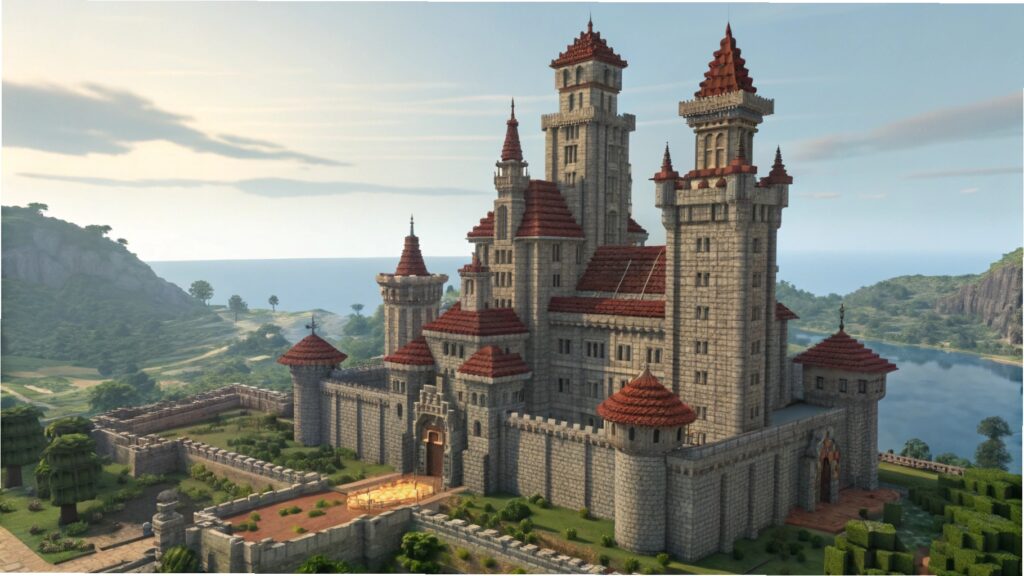 Minecraft Castle Builds:Towering Castle Structures