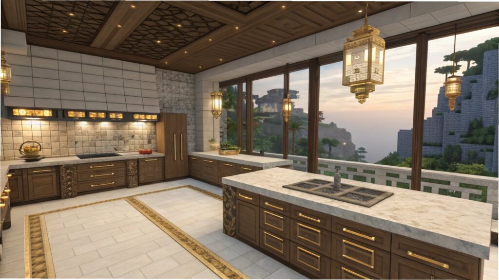 create a minecraft style build using only in game 3 9