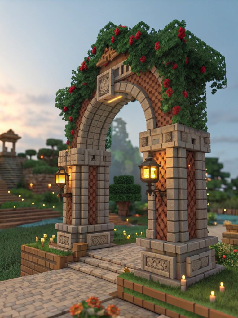 Minecraft Archway Designs: Decorative Arch Details