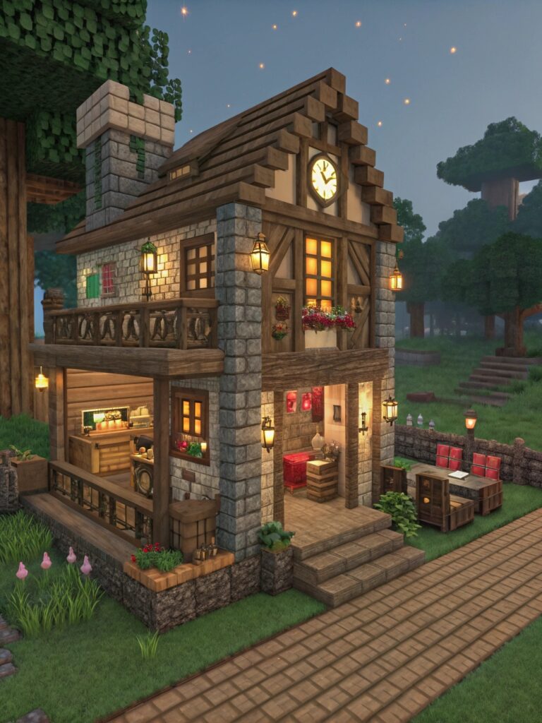 Minecraft House Interior Ideas : Decorating With Items and Blocks