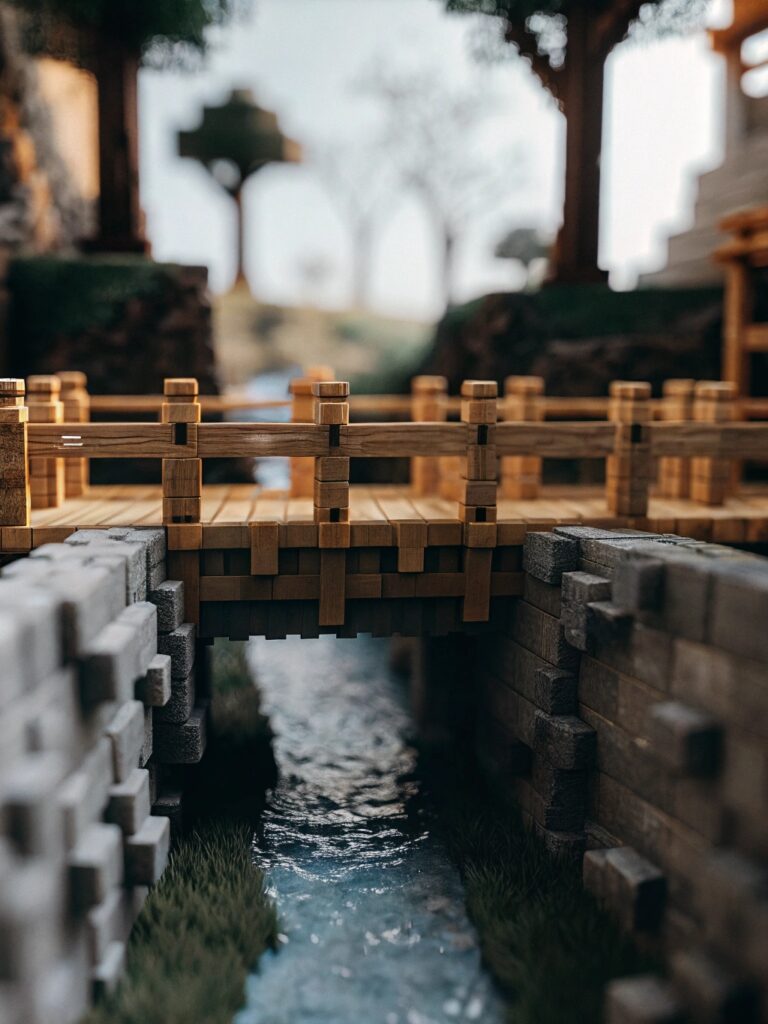 Minecraft Bridge Ideas: Ravine Crossing Bridge Designs