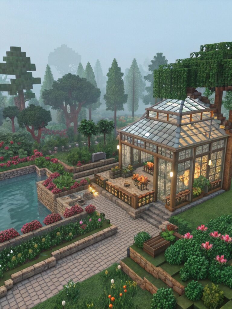 Minecraft Garden Designs: Lush Greenhouse Ideas