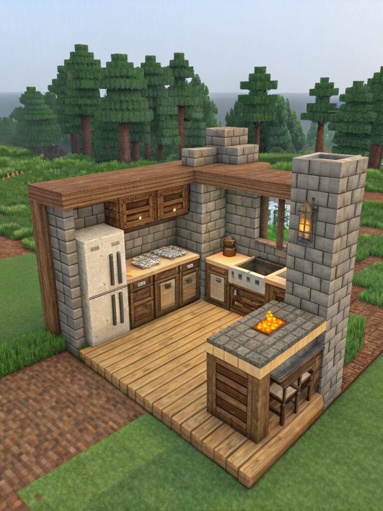 Minecraft Kitchen Ideas: Small Kitchen Designs for Tiny Homes