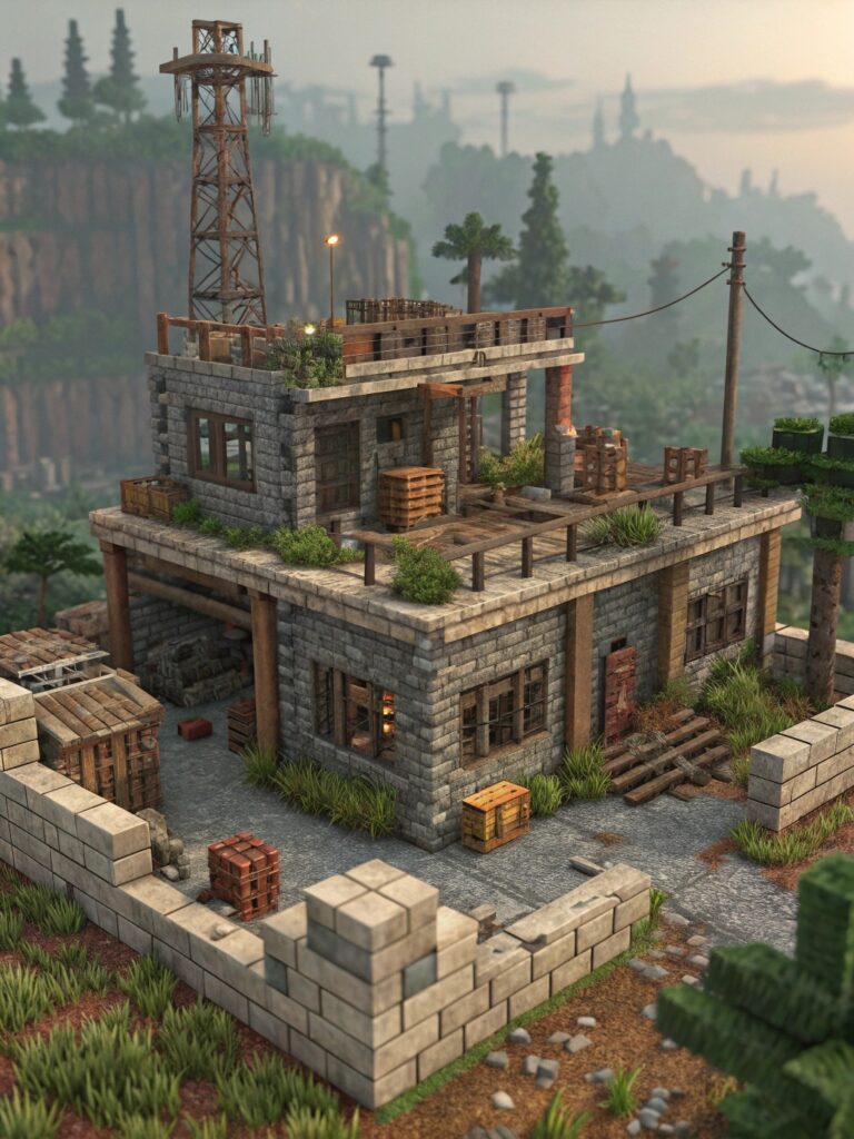 Minecraft Build Ideas : Post-Apocalyptic Survival Bases