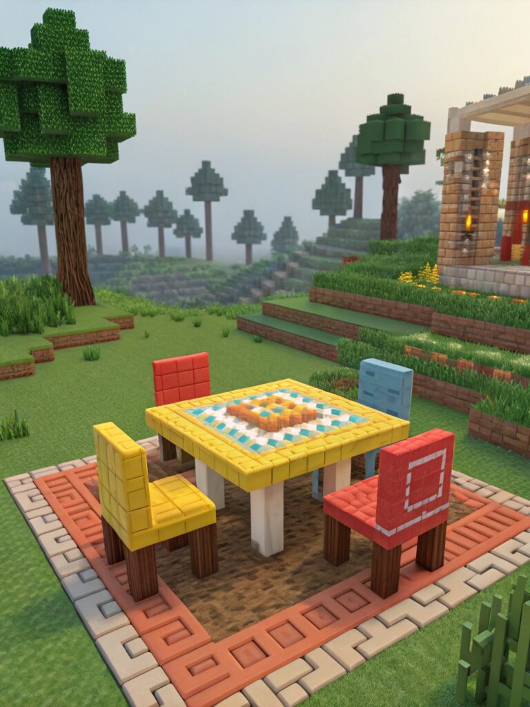 Minecraft Room Designs: Funky Dining Areas