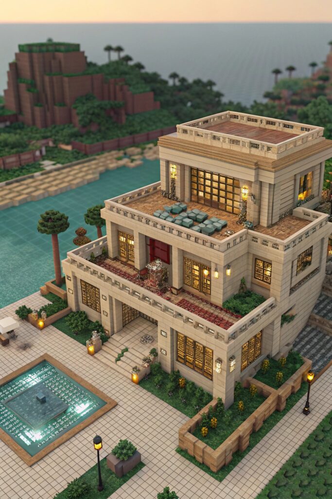 Pretty Minecraft Houses: Luxury Villa Designs