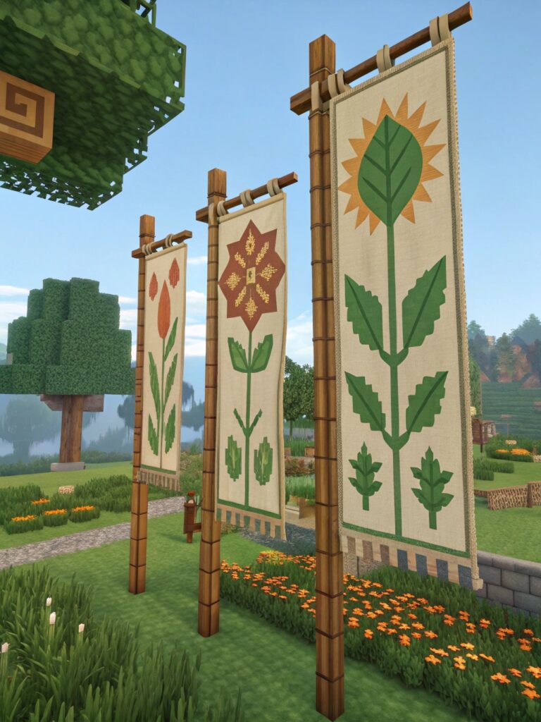 Minecraft Banner Designs: Nature Themed Banners