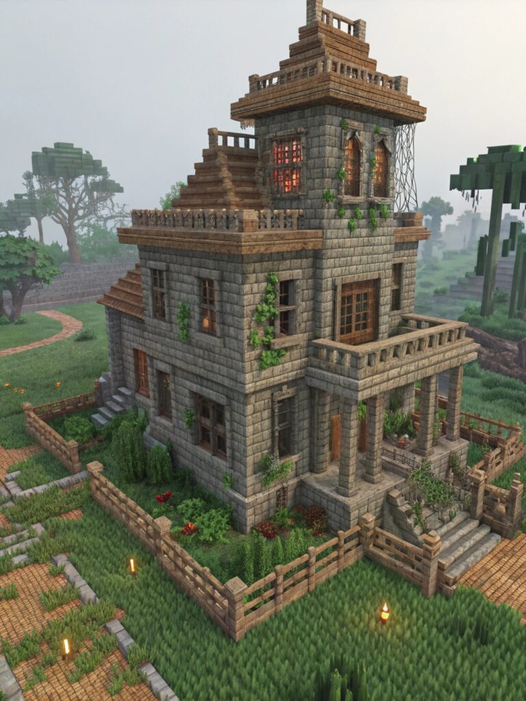 Minecraft Kingdom Builds: Abandoned Mansion Build