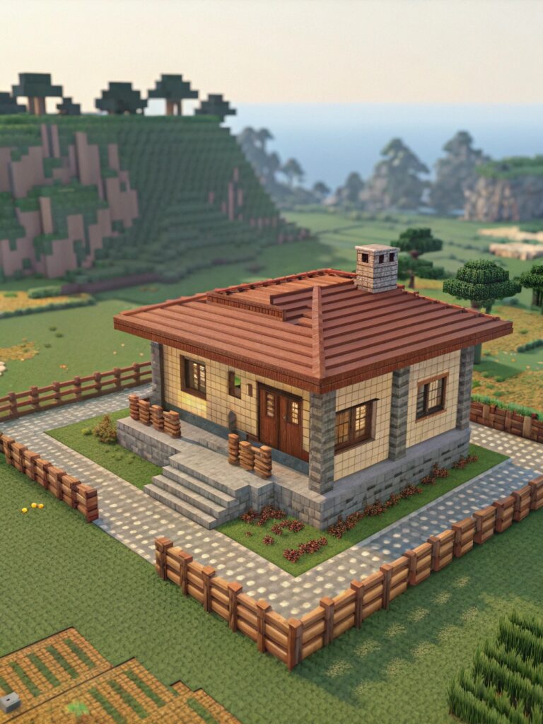 Minecraft Starter House: Rapid Ranch Style