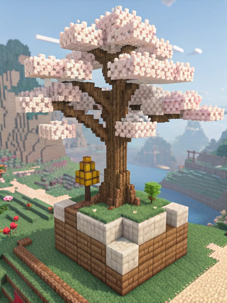 Cherry Blossom House Minecraft Builds:
Creating the Cherry Blossom Trees