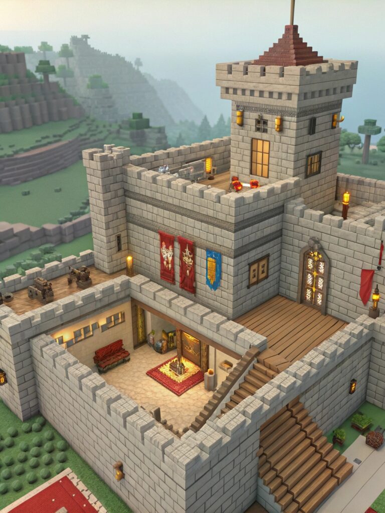 Minecraft Castle Blueprints: Castle Interior Design