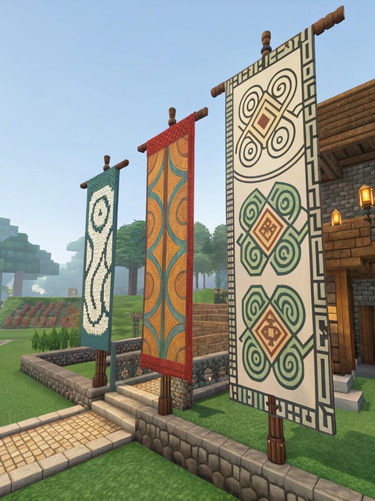Minecraft Banner Designs: Abstract Art Patterns