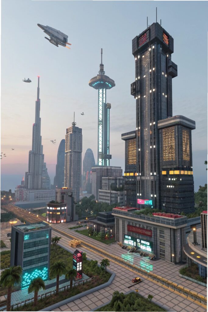 Things to Build in Minecraft: Futuristic City