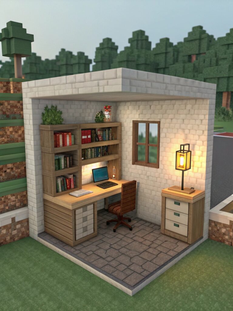 Minecraft Room Designs: Small Home Offices