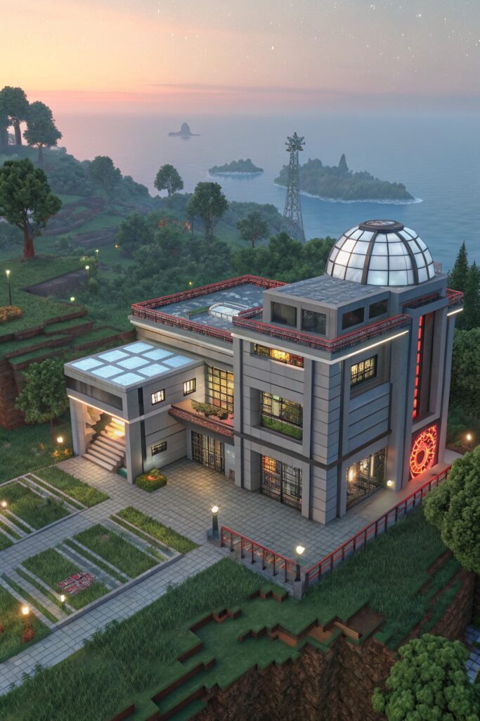 Pretty Minecraft Houses: Futuristic Home Designs