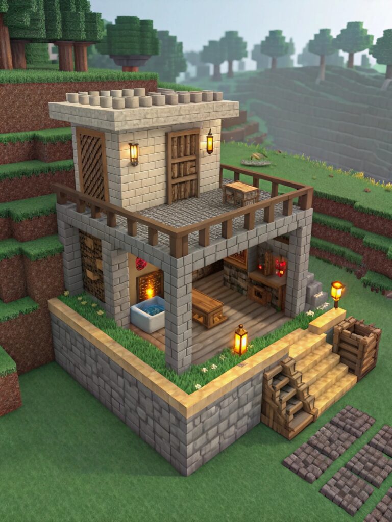 Minecraft Starter House: Underground Starter Base