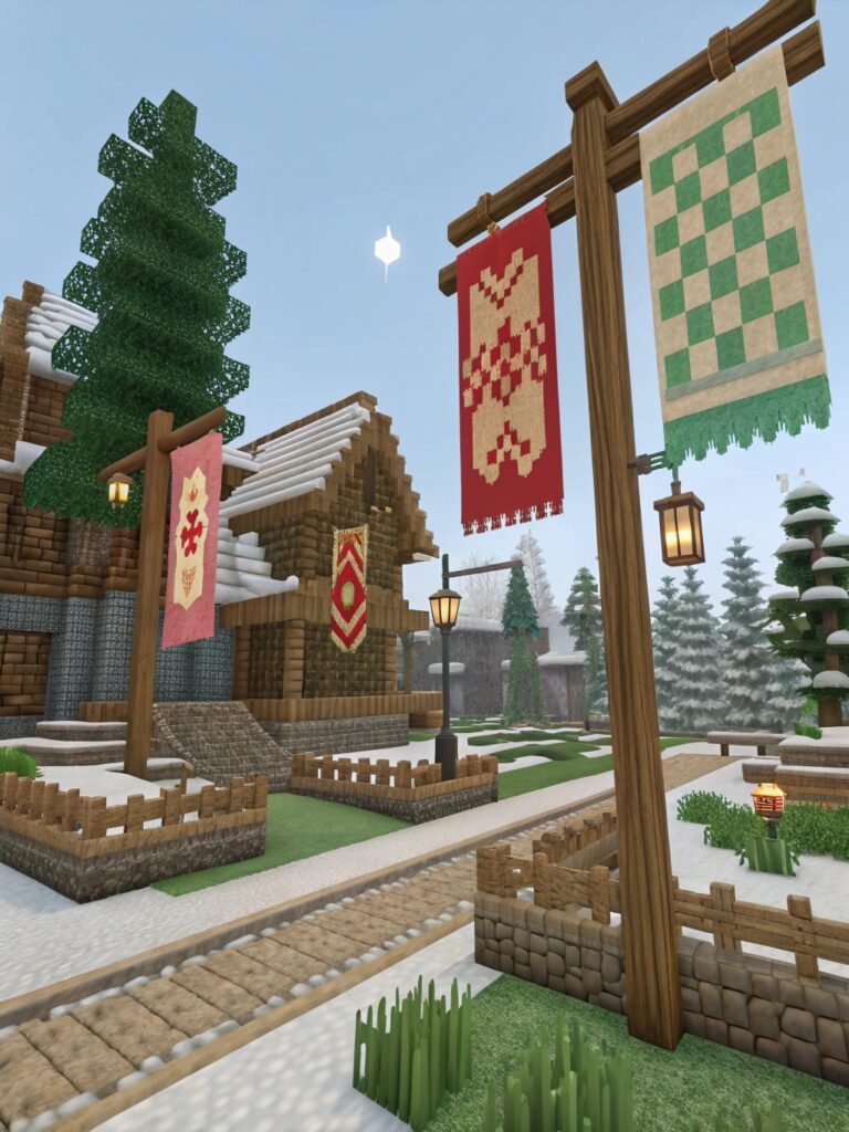 Minecraft Banner Designs: Holiday Theme Banners