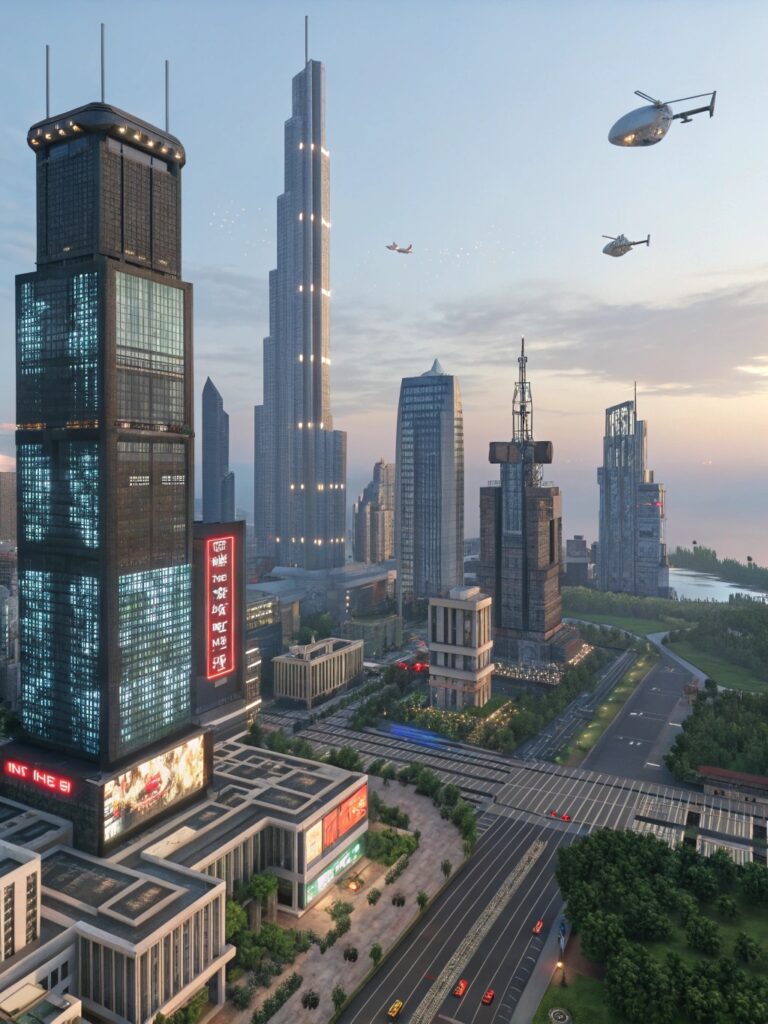 Minecraft Town Ideas : Constructing a Futuristic and Modern Cityscape