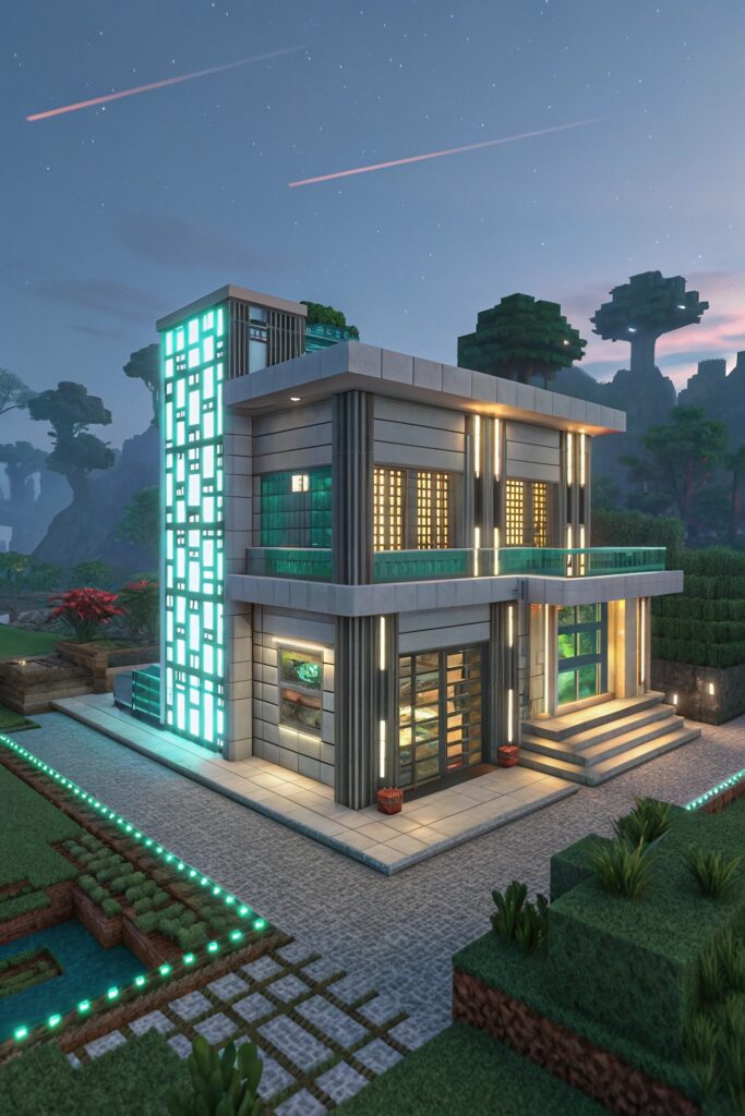 Minecraft House Templates: Futuristic Home Design