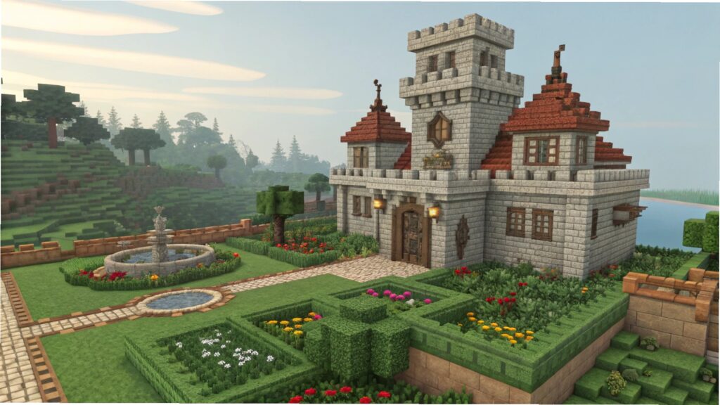 Minecraft Castle Builds: Castle Builds With Gardens