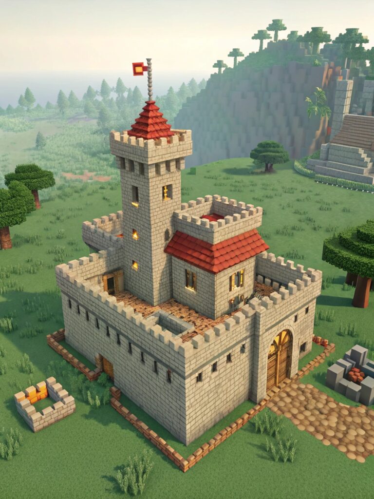 Minecraft Castle Blueprints: Castle Building Techniques