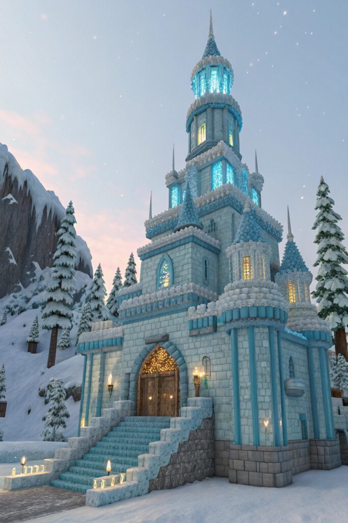 Minecraft Base Ideas:
Arctic Ice Palace Ideas