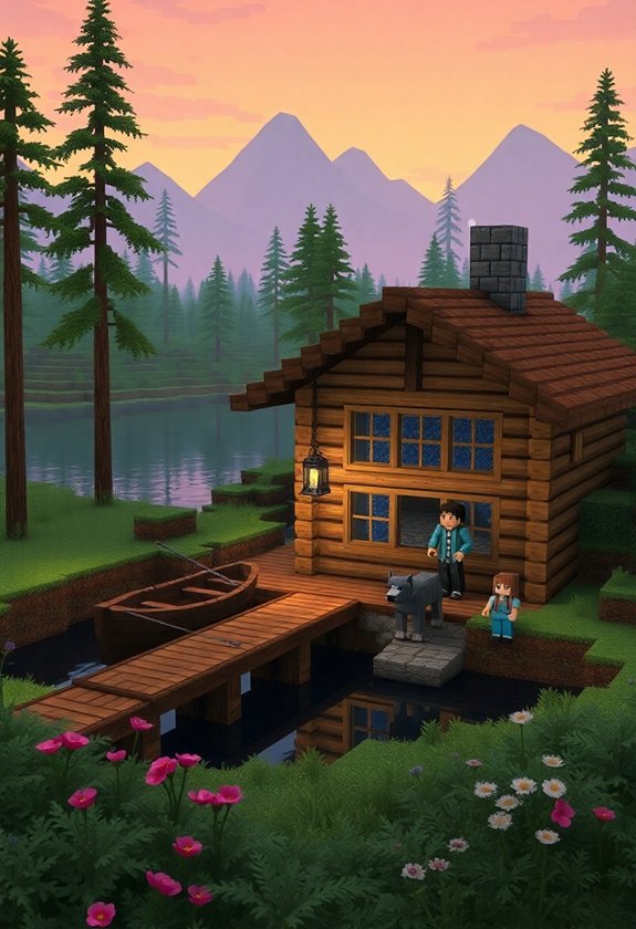 Rustic Wooden Cabins
